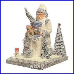 Ino Schaller A Joyful Blizzard Santa German Christmas Paper Mache