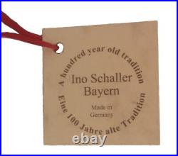 Ino Schaller Large Burgundy Santa with Snowflake Coat German Paper Mache