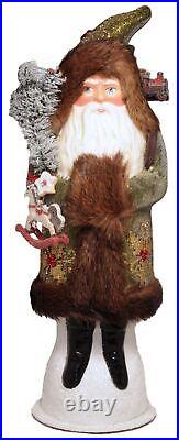 Ino Schaller Large Toy Pack Santa German Christmas Paper Mache Candy Container