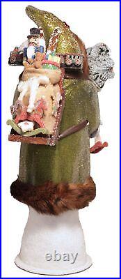 Ino Schaller Large Toy Pack Santa German Christmas Paper Mache Candy Container