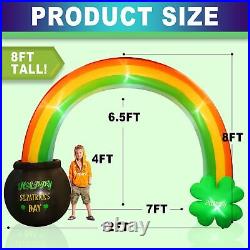 Inslife 12FT (L) x 8FT (H) St. Patricks Day Inflatables Shamrock and Golden P