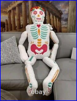Isaac Mizrahi Sugar Skull Plush Skeleton Pillow 5 Foot Halloween Decor TikTok