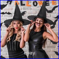 Jerify 100 Pieces Halloween Witch Hats Bulk Witch Hats Decorations Hanging Wi