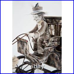 Katherine's Collection 2022 Ghostly Horse Drawn Carriage Figurine 35x10.516.5