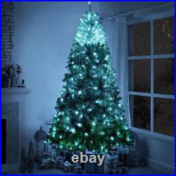 Katlot 7.6FT Pre-Light Christmas Tree, Artificial Green, 300 LED & 1400 Tips