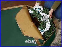 Keepsakes Christmas Wreath Storage Bag Heavy Duty Polyester, Dual Zipper Pu