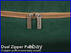 Keepsakes Christmas Wreath Storage Bag Heavy Duty Polyester, Dual Zipper Pu