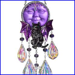 Kirks Folly Sabrina Bat Cat Empress Seaview Moon Ornament silvertone Halloween