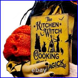 Kitchen Witch Cooking with Magic Figure 21 Halloween Karen Didion Originals