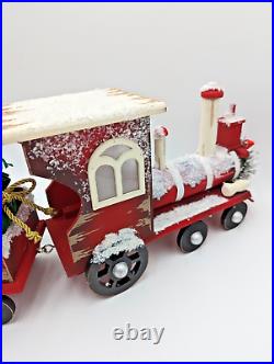 Kurt Adler 30.5 Kringle Klaus Santa On Train, Red, Wood