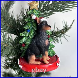 Kurt Adler Doberman Pinscher with Christmas Tree Ornament Dog Pets 4
