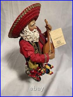 Kurt Adler Fabriche Musical Mexican Santa Collectible Cielto Lindo