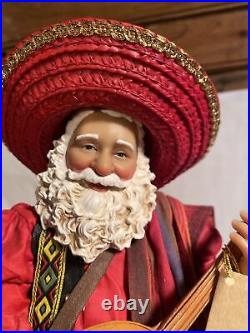 Kurt Adler Fabriche Musical Mexican Santa Collectible Cielto Lindo