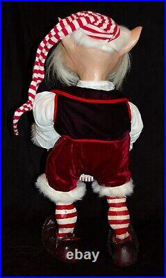 LARGE Christmas Workshop Elf With Bear MARIO CHIODO STUDIO 28 Poseable Box #3