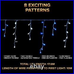 LED Christmas Lights Icicle Snowing Chaser Bright Party Wedding Xmas Outdoor UK