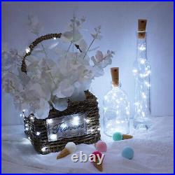 LED Wine Bottle Cork Shaped Cool White Fairy Mini String Lights Party Decor Lot