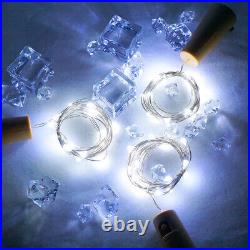 LED Wine Bottle Cork Shaped Cool White Fairy Mini String Lights Party Decor Lot