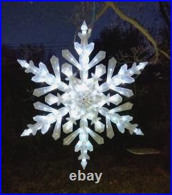 Large 48 LED Twinkling Cool White Snowflake Christmas Outdoor Decor