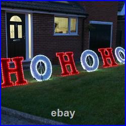 Large Christmas LED Mounted & Free Standing Silhouette Outdoor Motif Decorations