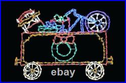 Large Commercial Professional Grade Christmas Train Outdoor Wireframe Yard Art