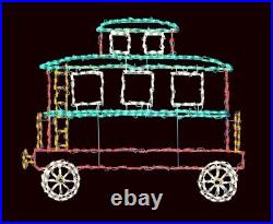 Large Commercial Professional Grade Christmas Train Outdoor Wireframe Yard Art