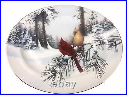 Lenox WINTER GREETINGS 16 Scenic Oval Platter Cardinal Christmas Holiday