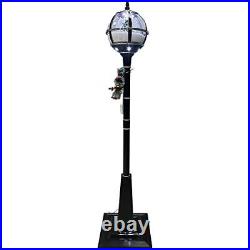 Let It Snow Series 69-in. Musical Snow Globe Lamp Post with Christmas Tree Scene