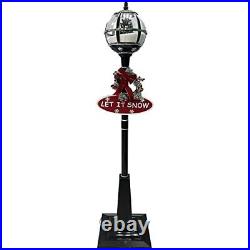 Let It Snow Series 69-in. Musical Snow Globe Lamp Post with Christmas Tree Scene