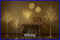 Lighted Birch Tree with 330L Warm White and Multi Color Fairy Lights 8 Functi
