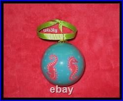 Lilly Pulitzer 2012 Glass Ornament Snorkel Blue Hold Your Horses Seahorse with Box
