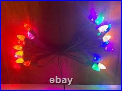 Lot 225 Minleon LED Christmas C7 Bulbs (8) Colors on (8) 18AWG Green Stringers