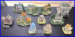 Lot Of 11 Danbury Mint Country Cottage Hawthorne Vicarage Bell Inn Schoolhouse