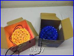 Lot of 4 GE Holiday Classic XMAS 6 Super Sphere 100 Lights Starburst Balls New