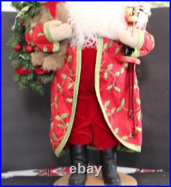 Lynn Haney Yaletime Holly Santa 27#tall #3566