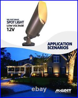 MALORY Brass Landscape Spotlight 4-Pack with 5W LED With Bulb, S03