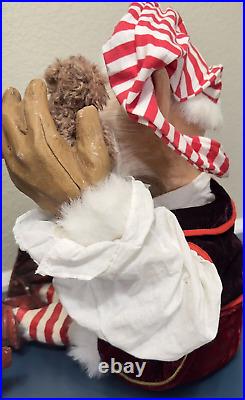 Mario Chiodo Studios Christmas Workshop Elf & Bear Decor Sculpture 28