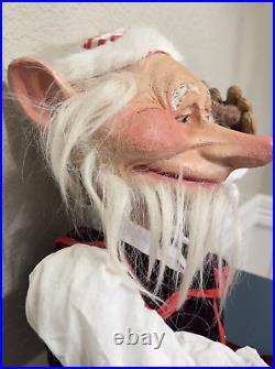Mario Chiodo Studios Christmas Workshop Elf & Bear Decor Sculpture 28 RARE FIND