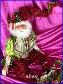 Mark Roberts Santa Doll Elf Fairy Holly Mistletoe Christmas Shelf Sitter 35 HTF