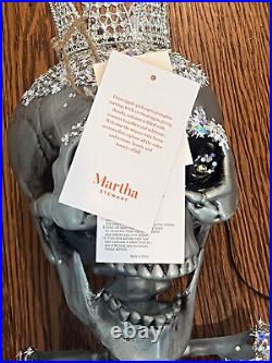 Martha Stewart Glitter Glam Skeleton Silver Light Up LED Halloween Decor New