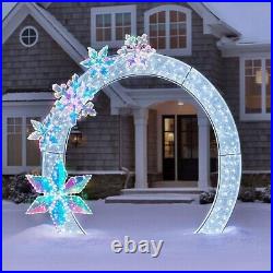 Member's Mark 8 Ft Pre-Lit Christmas Arch with Prismatic Snowflakes