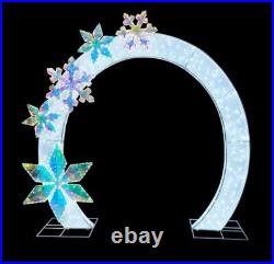 Member's Mark 8' Pre-Lit Arch with Prismatic Snowflakes Holiday Decor INHAND