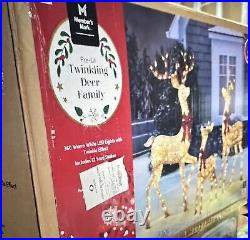 Members Mark Pre lit 3 Piece Twinkling Deer Family