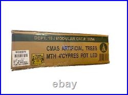 My Texas House Potted 4' Pre-Lit Cypress Artificial Christmas Tree SHIP FAST