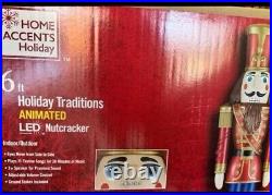 NEW! 6 ft Life Size LED Animated Nutcracker! Home Depot Home Accents