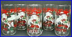 NEW! House of Lloyd's Carousel Horse Christmas 12 oz. Glasses Mint Set Of Six