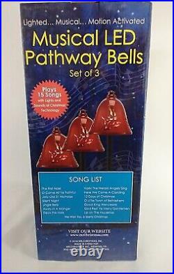 NEW Mr Christmas Musical Pathway Bells LED Lights Plays 15 Songs