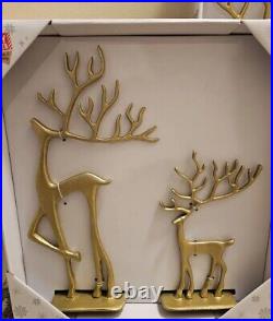 NEW Reindeer Merry Moments Sculpted Reindeer Complete Set Of 3 Gold TIKTOK