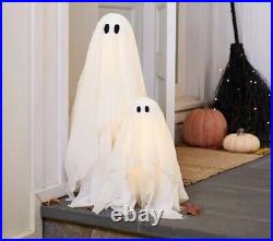 NIB New Pottery Barn Lit GUS Ghosts-Set of 2 Halloween Decorations PROP Decor