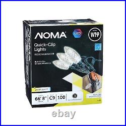 NOMA Quick Clip C9 LED Christmas String Lights, 66.8 Foot, 100 Warm White Bulbs
