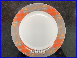 NWT 4 Williams Sonoma Autumn Plaid Charger Plate Platter Thanksgiving Fall NEW